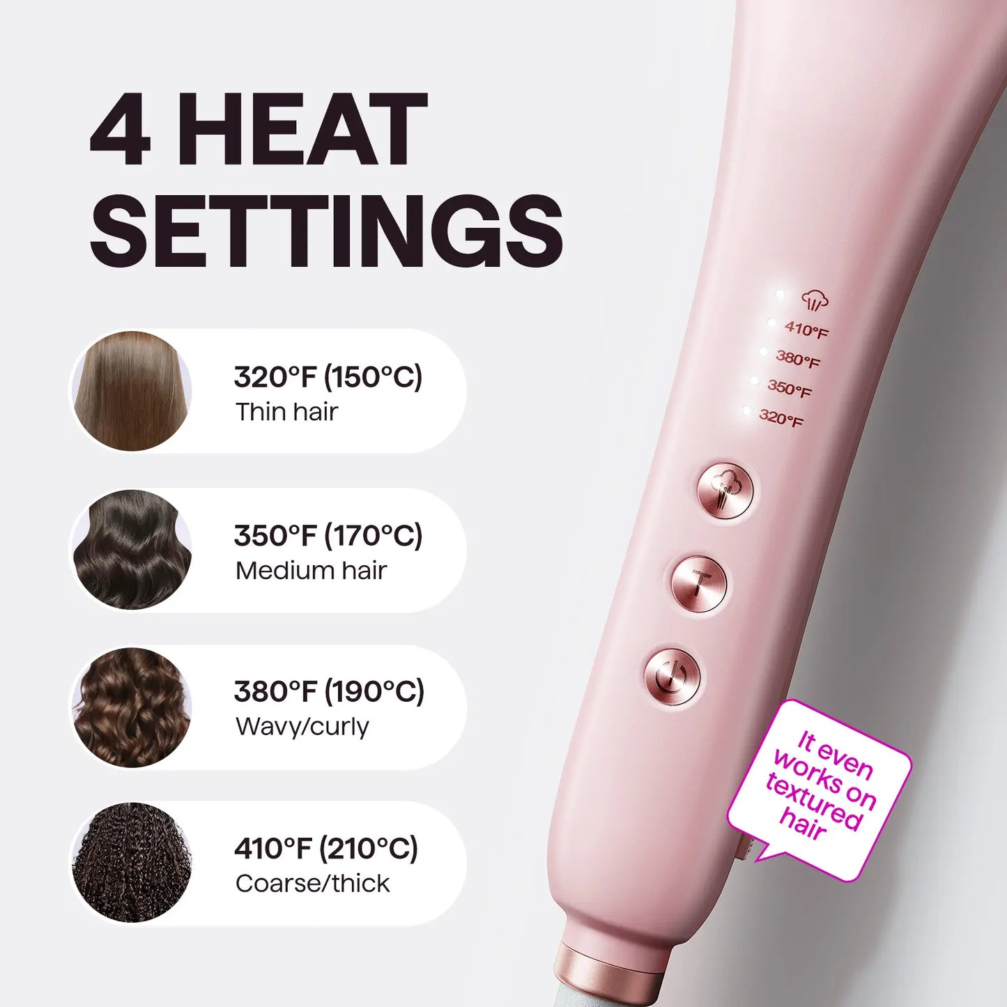 Wavytalk Steamline Pro Steam Hair Straightener Brush Hair Straightening Comb with Scrunchie and Glove